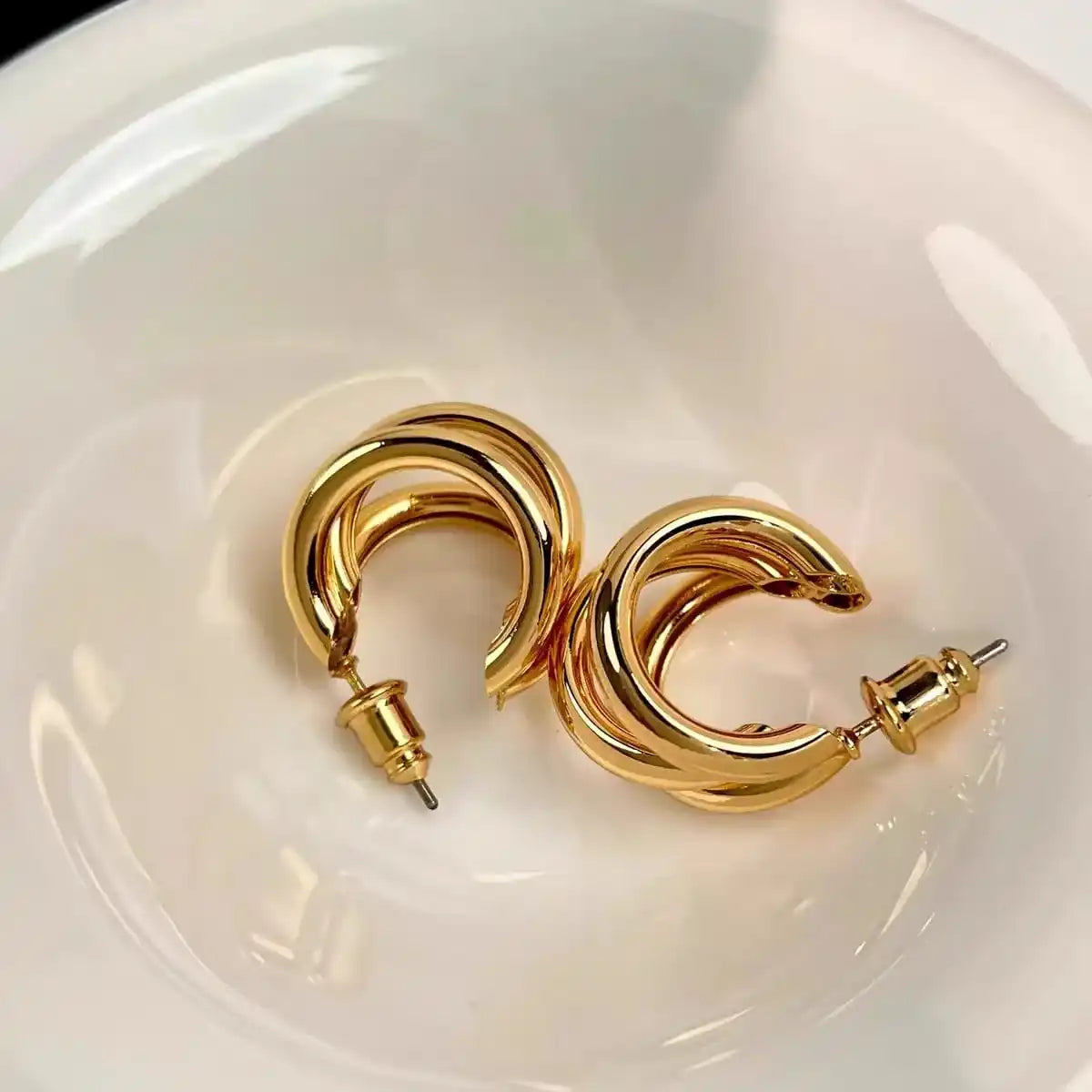 3 Layers Hoops Earings