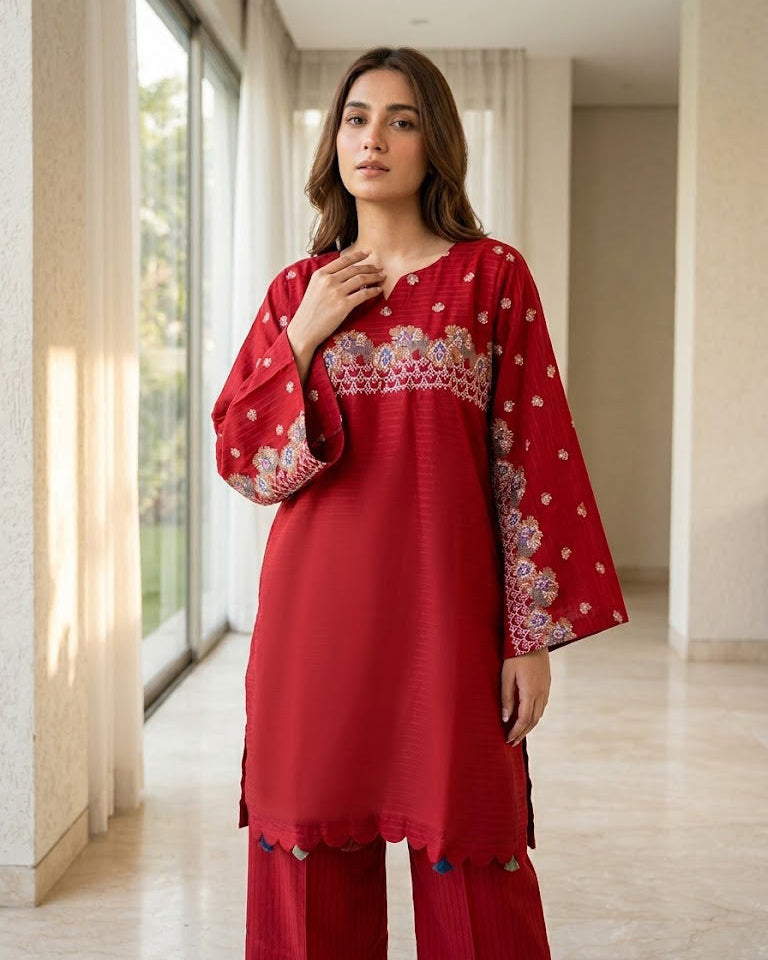 MULBERRY EMBROIDED 2PC