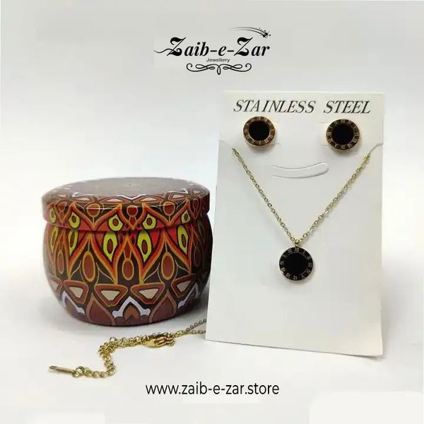 BlackandGoldRomanNumberBulgariSet