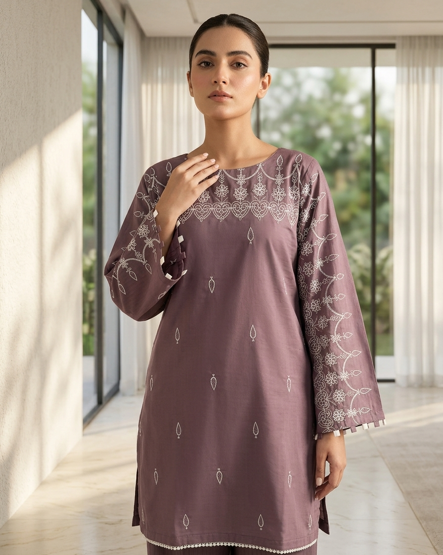 MELON EMBROIDED 2PC
