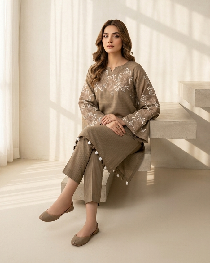 CORNISH EMBROIDED 2PC