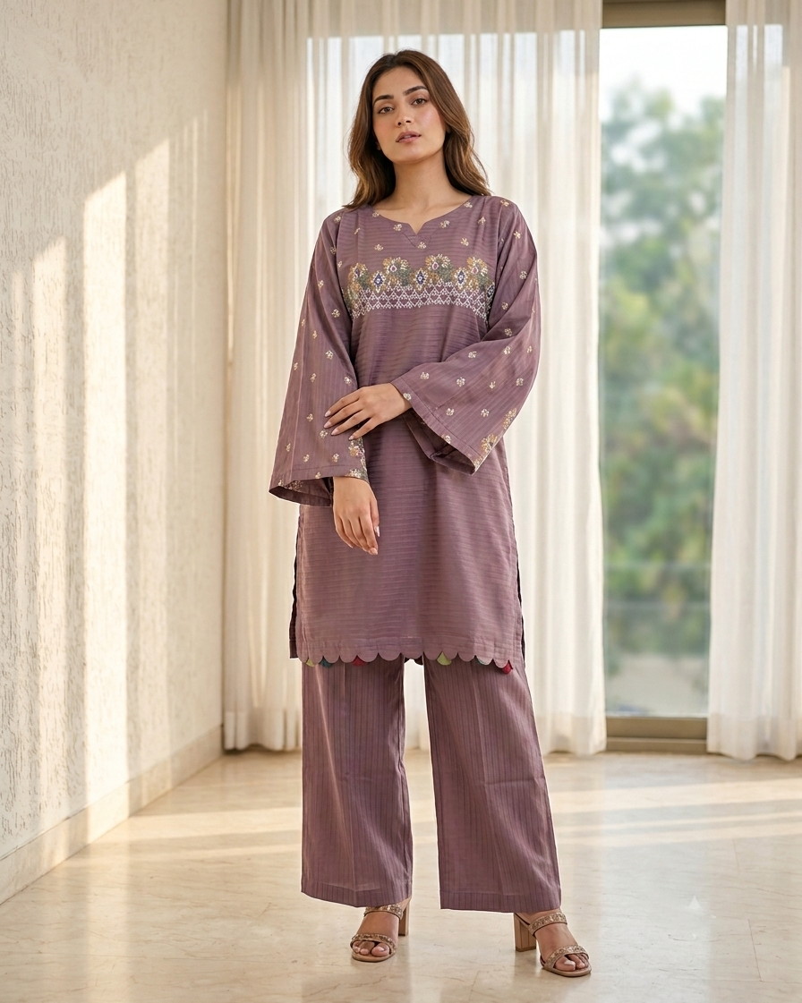 LAVIN EMBROIDED 2PC