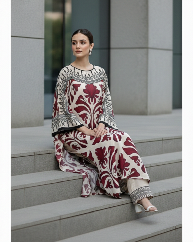 Raven Bloom Stitched 2-Piece
