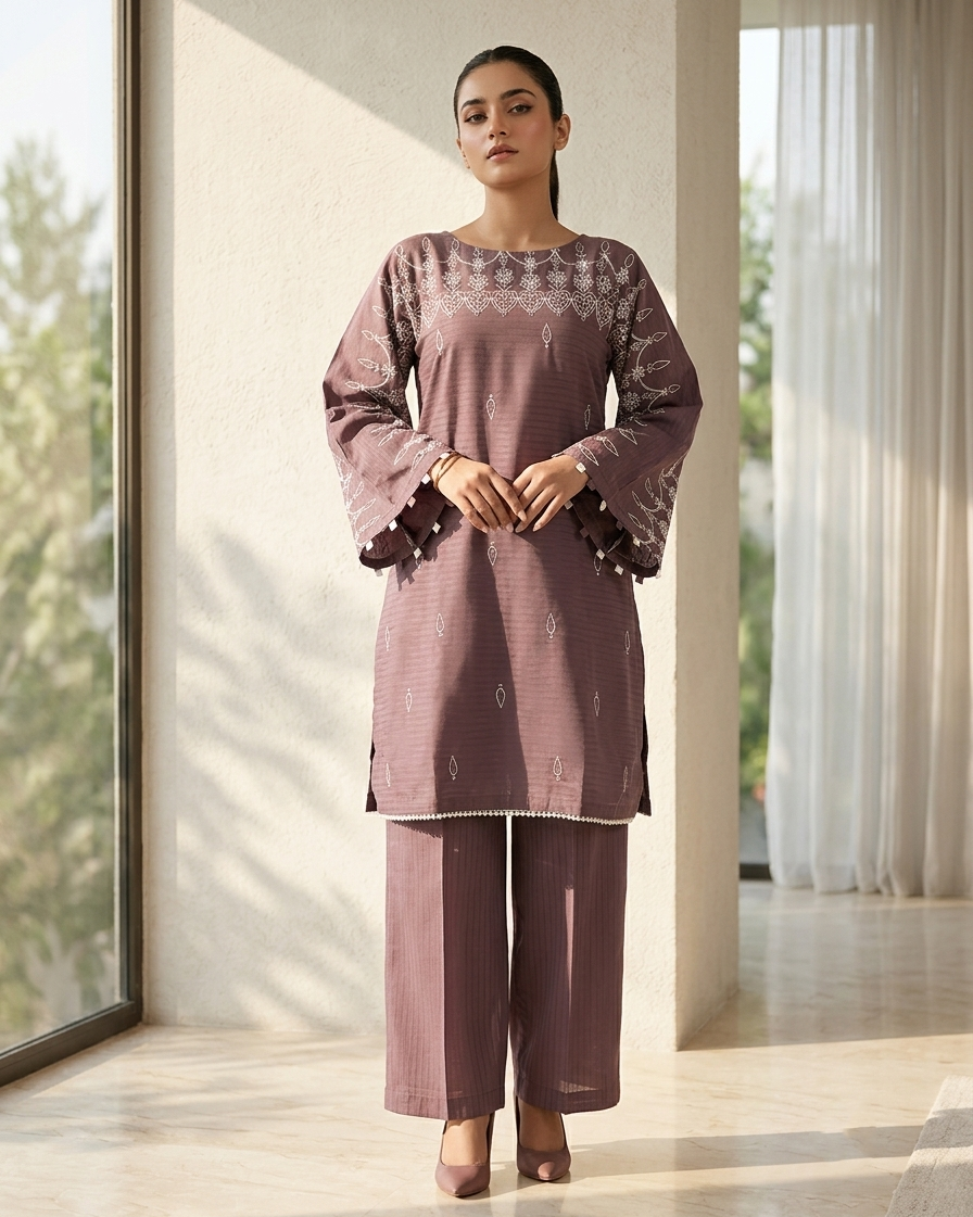MELON EMBROIDED 2PC