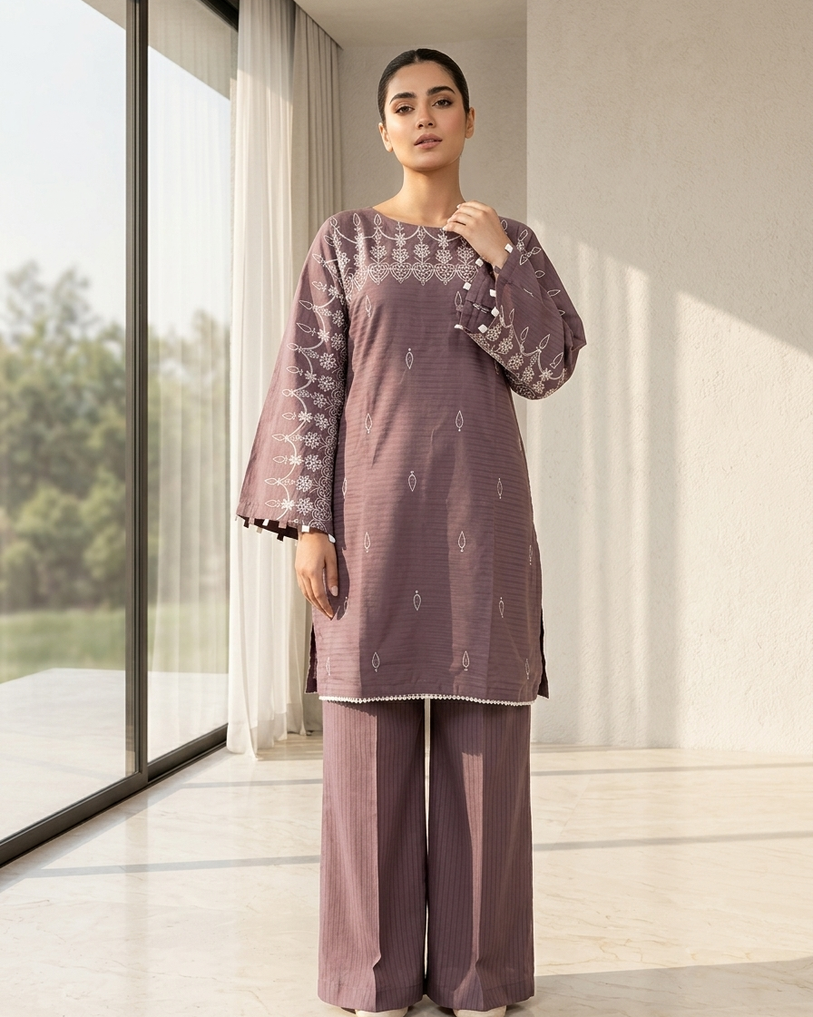 MELON EMBROIDED 2PC