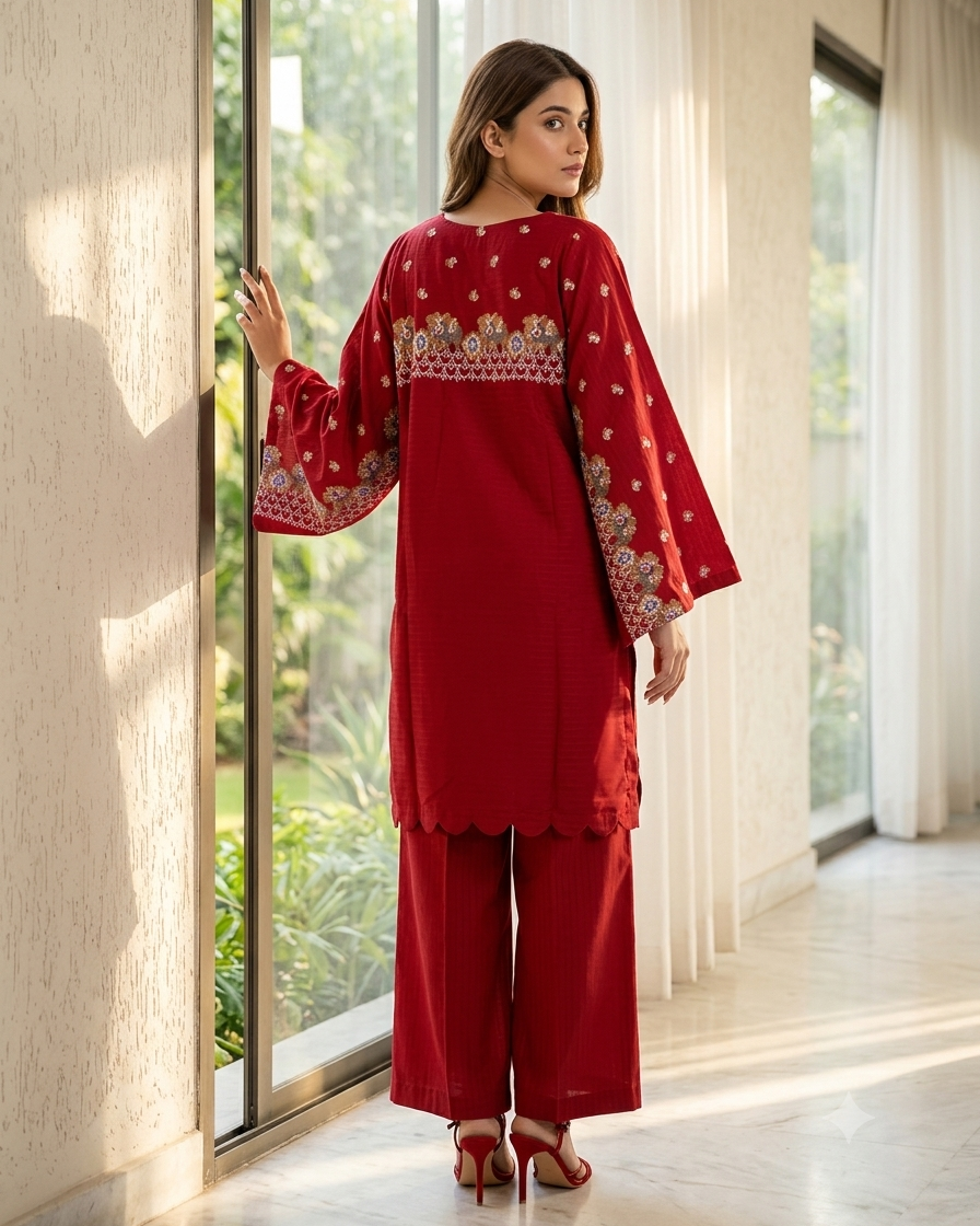MULBERRY EMBROIDED 2PC