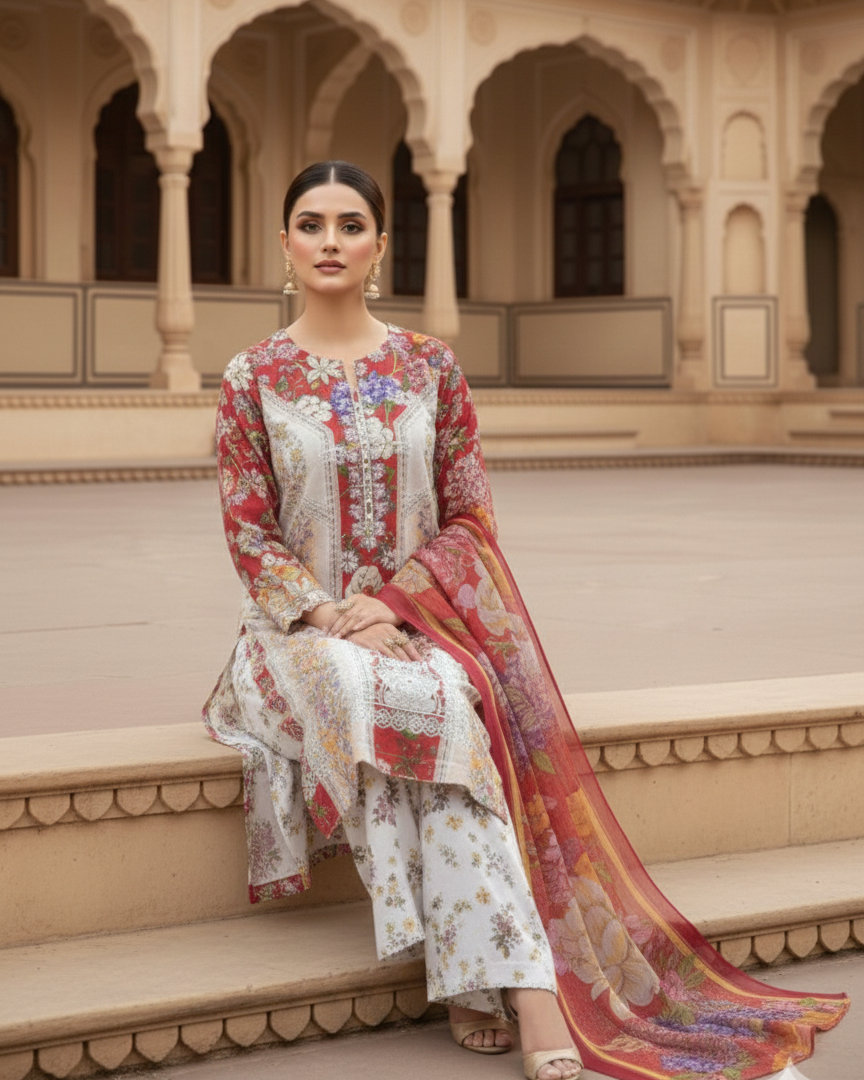 Roheenaz Embroidered 3-Piece
