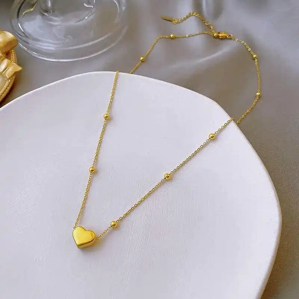 Gold-Plated Heart shaped Necklace