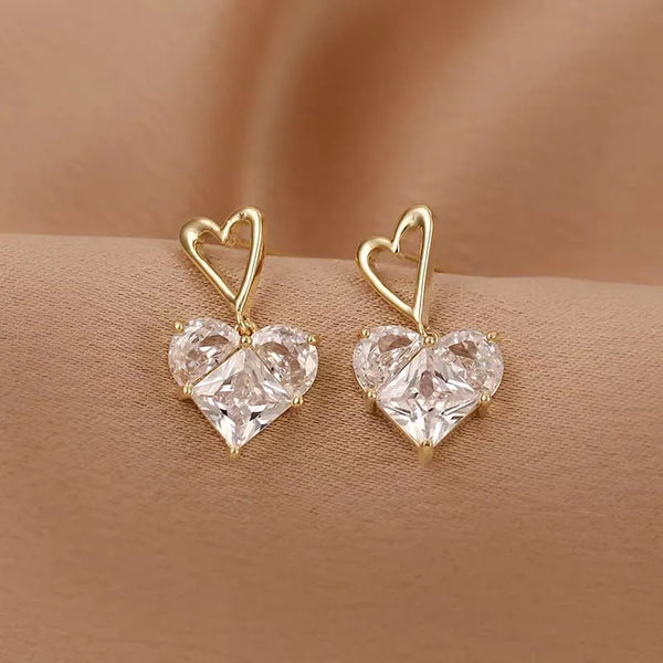 HeartPearlDropEarings