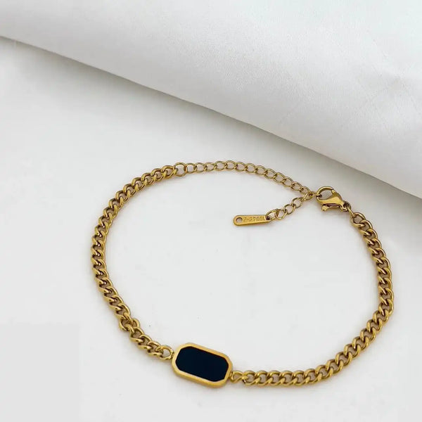 Premium Cuban Black Shell Bracelet