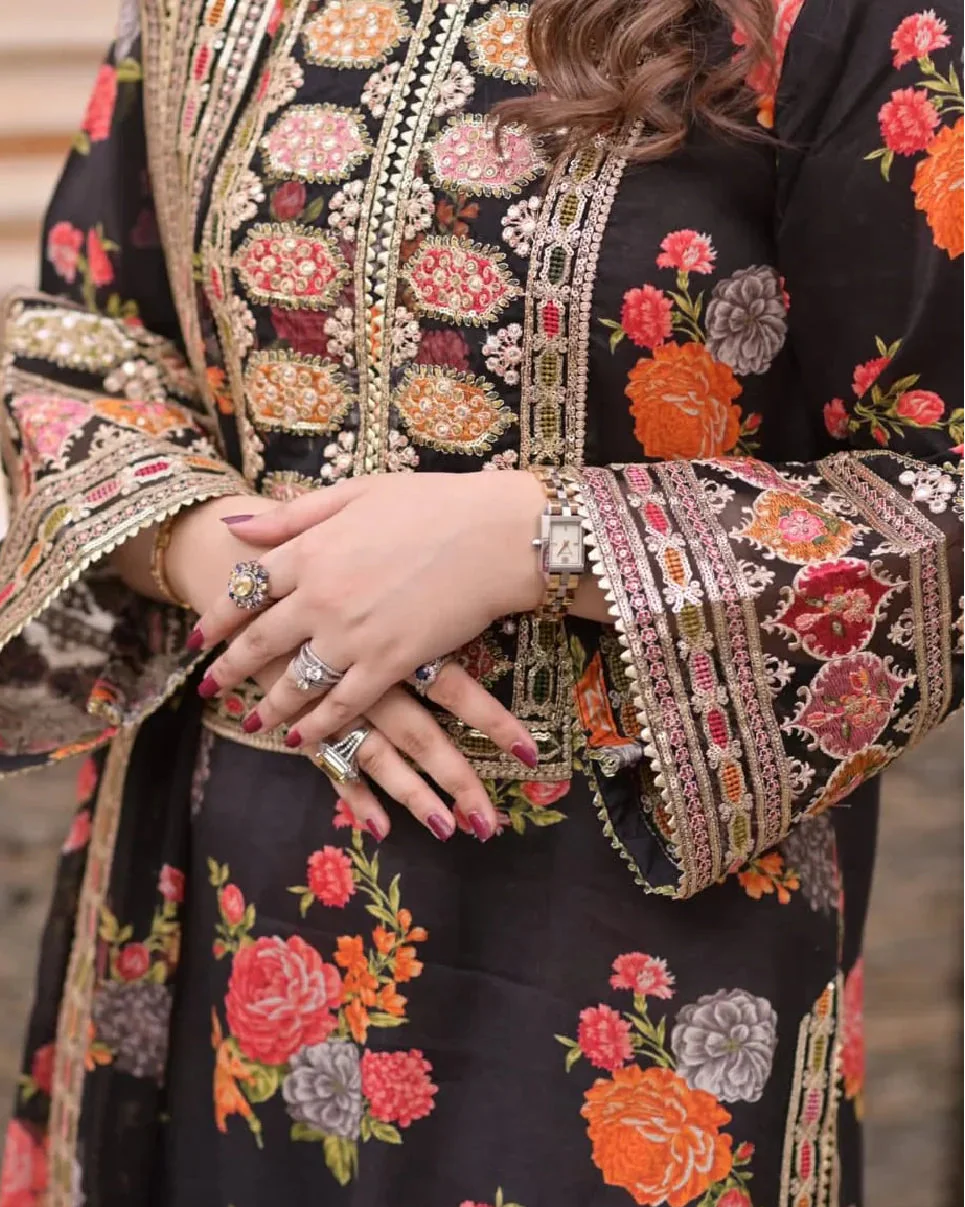 Dhanak Embroided 3 Piece