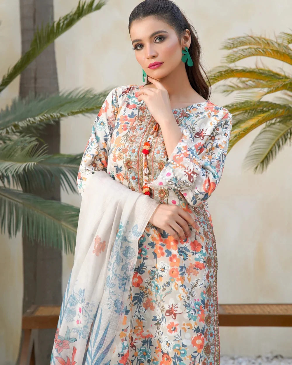 Nisa Embroided 3 PC